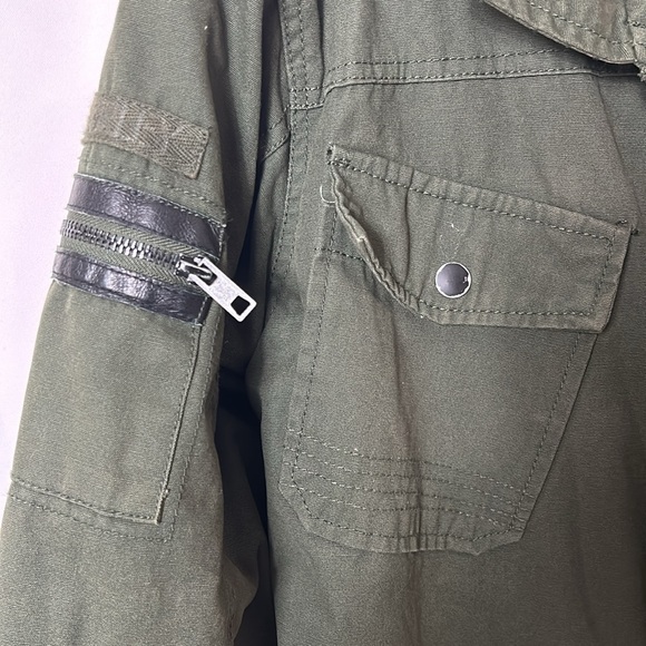 Hurley Men’s Size Small Army Green Heavy Cotton Full Zip and Snap Jacket - Picture 4 of 15